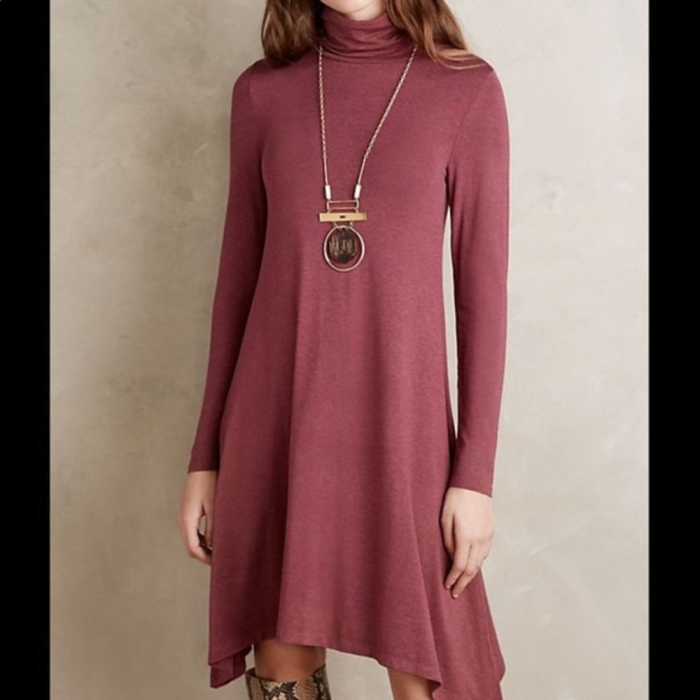 NWT Anthro Maeve Jersey Turtleneck Dress